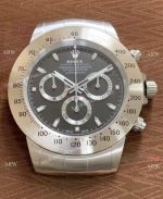 2019 New Replica Rolex Wall Clock Daytona Silver Wall Clock 37.5cm
